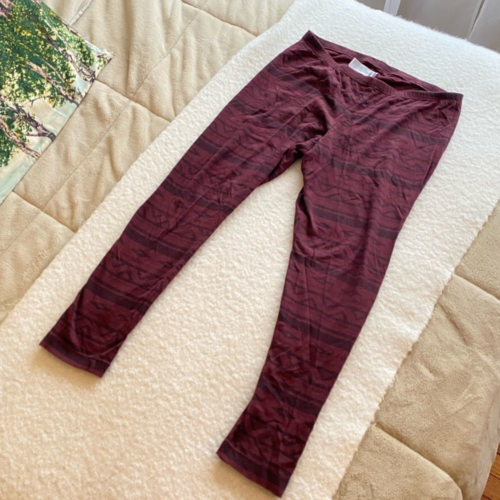 Maroon Aztec Leggings Old Navy Size XL